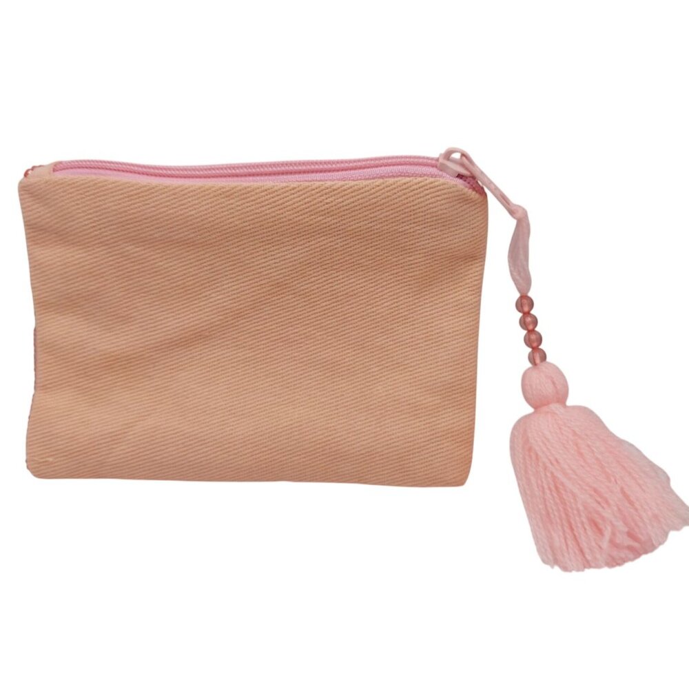 Valentine's Love Beaded Zipper Rainbow Coin Pouch With Tassel - Picture 4 of 7